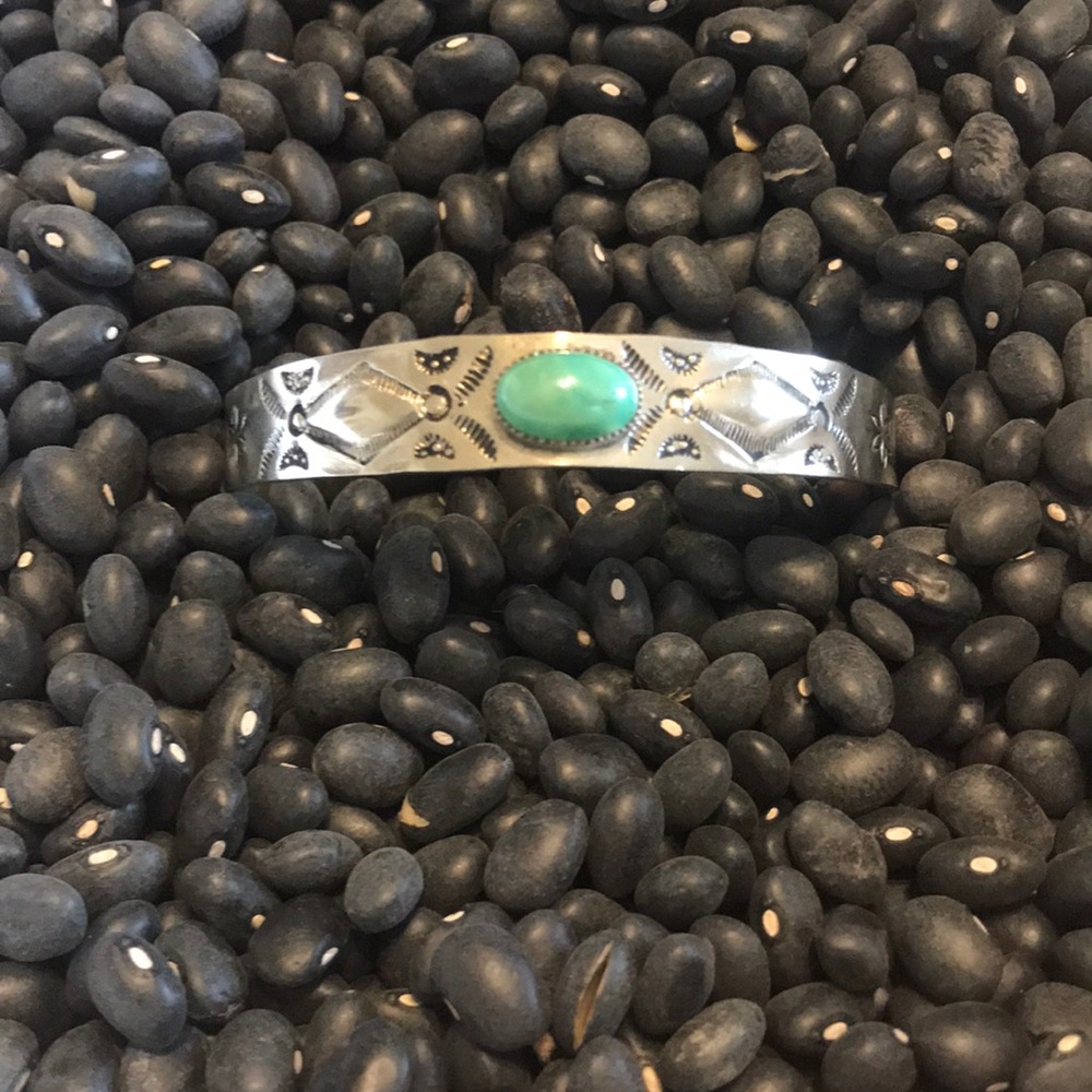 Turquoise Navajo Stamping Bracelet